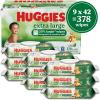 imageHuggies Extra Large Baby Wipes Unscented 9 FlipTop Packs 378 XL Wipes Total Packaging May Vary42 Count Pack of 9