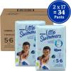 imageHuggies Little Swimmers Disposable Swim Diapers Size 4 2434 lbs 36 Ct 2 packs of 18 Packaging May VaryLarge