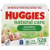 imageHuggies Natural Care Sensitive Baby Wipes Hypoallergenic 99 Purified Water 3 Refill Packs 624 Wipes TotalUnscented