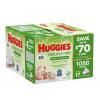 imageHuggies Natural Care Sensitive Baby Wipes Unscented Hypoallergenic 99 Purified Water 24 Soft Packs of 56 1344 Wipes Total64 Count Pack of 17