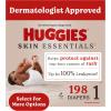 imageHuggies Size 1 Diapers Skin Essentials Baby Diapers Size 1 814 lbs 198 Count 3 Packs of 66Size 1