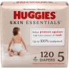 imageHuggies Size 1 Diapers Skin Essentials Baby Diapers Size 1 814 lbs 198 Count 3 Packs of 66Size 5