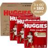 imageHuggies Size 2 Diapers Little Snugglers Baby Diapers Size 2 1218 lbs 186 Count 3 Packs of 62 Packaging May VarySize 2