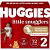 imageHuggies Size 2 Diapers Little Snugglers Baby Diapers Size 2 1218 lbs 186 Count 3 Packs of 62 Packaging May VarySize 2
