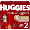 imageHuggies Size 2 Diapers Little Snugglers Baby Diapers Size 2 1218 lbs 186 Count 3 Packs of 62 Packaging May VarySize 2