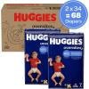 imageHuggies Size 7 Overnites Baby Diapers Overnight Diapers Size 7 41 lbs 68 Ct 2 Packs of 34 Packaging May VarySize 7