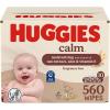 imageHuggies Calm Baby Wipes Unscented Hypoallergenic 10 Push Button Packs 560 Wipes Total56 Count Pack of 10