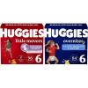 imageHuggies Little Movers  Overnites Bundle Huggies Little Movers Baby Diapers Size 6 35 lbs 96ct 2 Packs of 48 ampamp Huggies Overnites Overnight Diapers Size 6 35 lbs 84ct 2 Packs of 42Bundle Size 6 96 Count  84 Count