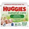 imageHuggies Natural Care Sensitive Baby Wipes Hypoallergenic 99 Purified Water 3 Refill Packs 624 Wipes TotalUnscented