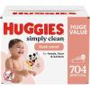imageHuggies Simply Clean Fresh Scent Baby Wipes 11 FlipTop Packs 704 Wipes Total Packaging May Vary64 Count Pack of 11