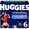 imageHuggies Size 7 Overnites Baby Diapers Overnight Diapers Size 7 41 lbs 68 Ct 2 Packs of 34 Packaging May VarySize 6
