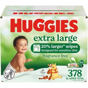 imageHuggies Extra Large Baby Wipes Unscented 9 FlipTop Packs 378 XL Wipes Total Packaging May Vary42 Count Pack of 9