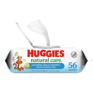 imageHuggies Natural Care Cucumber Aloe and Vitamin E Baby Wipes Hypoallergenic Scented 15 FlipTop Packs 960 Wipes Total Packaging May Vary56 Count Pack of 1