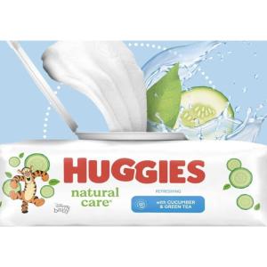 imageHuggies Natural Care Cucumber Aloe and Vitamin E Baby Wipes Hypoallergenic Scented 15 FlipTop Packs 960 Wipes Total Packaging May Vary56 Count Pack of 8