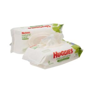 imageHuggies Natural Care Sensitive Baby Wipes Unscented Hypoallergenic 99 Purified Water 24 Soft Packs of 56 1344 Wipes Total56 Count Pack of 1