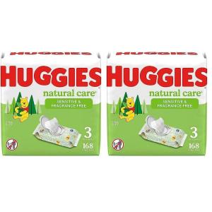 imageHuggies Natural Care Sensitive Baby Wipes Unscented Hypoallergenic 99 Purified Water 24 Soft Packs of 56 1344 Wipes Total56 Count Pack of 6