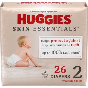 imageHuggies Size 1 Diapers Skin Essentials Baby Diapers Size 1 814 lbs 198 Count 3 Packs of 66Size 2