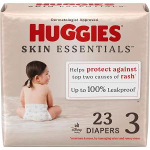 imageHuggies Size 1 Diapers Skin Essentials Baby Diapers Size 1 814 lbs 198 Count 3 Packs of 66Size 3