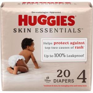 imageHuggies Size 1 Diapers Skin Essentials Baby Diapers Size 1 814 lbs 198 Count 3 Packs of 66Size 4