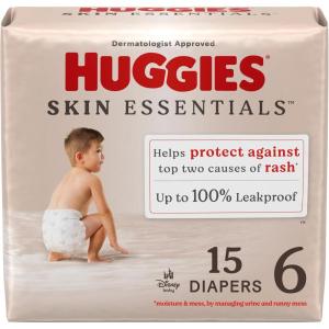 imageHuggies Size 1 Diapers Skin Essentials Baby Diapers Size 1 814 lbs 198 Count 3 Packs of 66Size 6