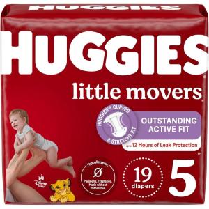 imageHuggies Size 6 Diapers Little Movers Baby Diapers Size 6 35 lbs 108 Count 2 Packs of 54 Packaging May VarySize 5