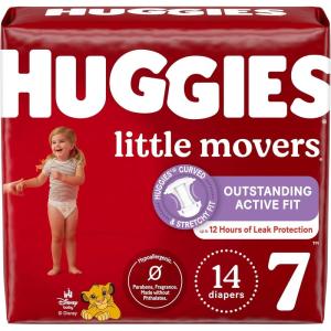 imageHuggies Size 6 Diapers Little Movers Baby Diapers Size 6 35 lbs 108 Count 2 Packs of 54 Packaging May VarySize 7