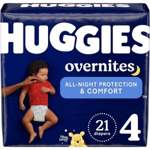 imageHuggies Size 7 Overnites Baby Diapers Overnight Diapers Size 7 41 lbs 68 Ct 2 Packs of 34 Packaging May VarySize 4