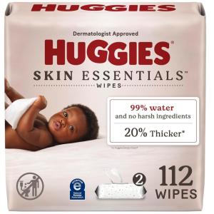 imageHuggies Skin Essentials Baby Wipes Hypoallergenic 99 Water 15 Flip Top Packs 840 Wipes TotalWhite