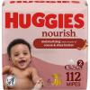 imageHuggies Nourish Scented Diaper Wipes 2 Push Button Packs 112 Wipes TotalWhite